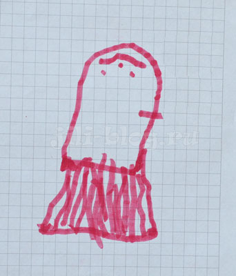 Детский рисунок Медуза